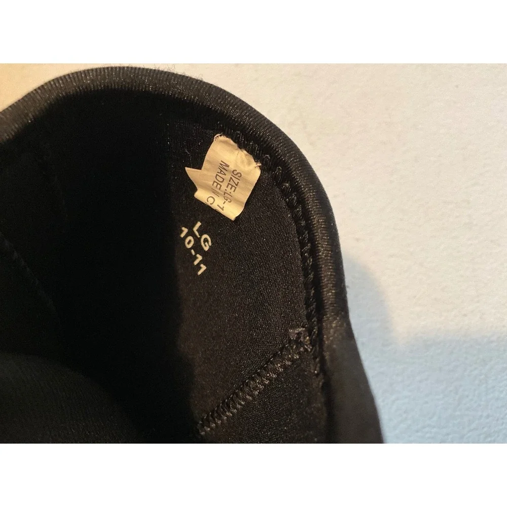 Manta Neoprene Scuba Dive Boots Black Zip Up Wetsuit Booties Size LG 10-11